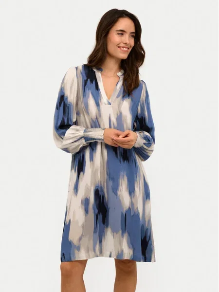 Kaffe Rochie tip cămașă Beathe albastru