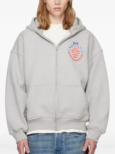 Hanorac cu glugă Rhude cu imagine gri