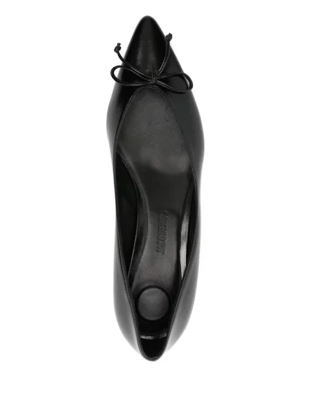 Pantofi cu toc Jacquemus cu funde negru