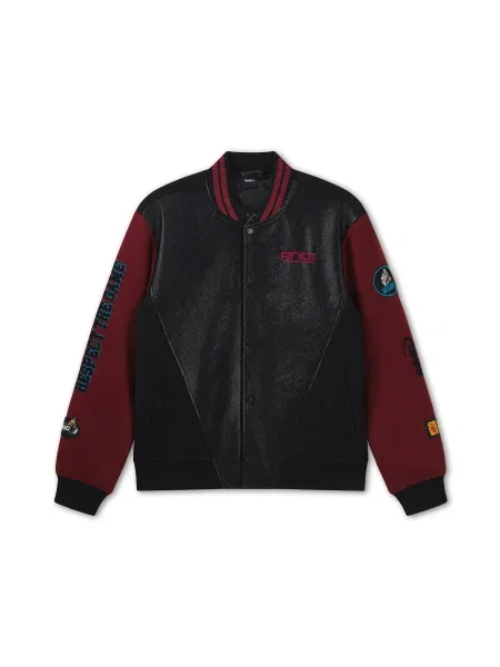 Geacă de primăvară-toamnă Respect The Game roșu bordeaux negru