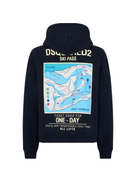 Bluza z kapturem Dsquared2 niebieska