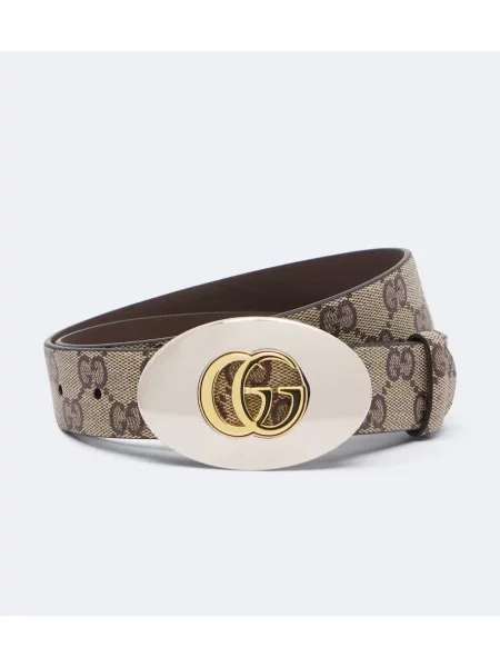 Cu centură curea Gucci din canvas bej