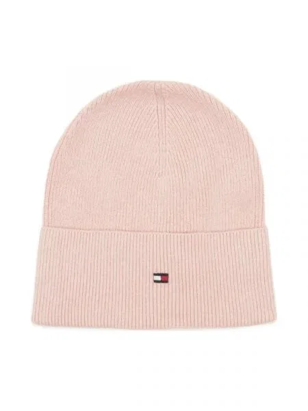 Tommy Hilfiger Sapka ESSENTIAL FLAG kasmír hozzáadásával rózsaszín