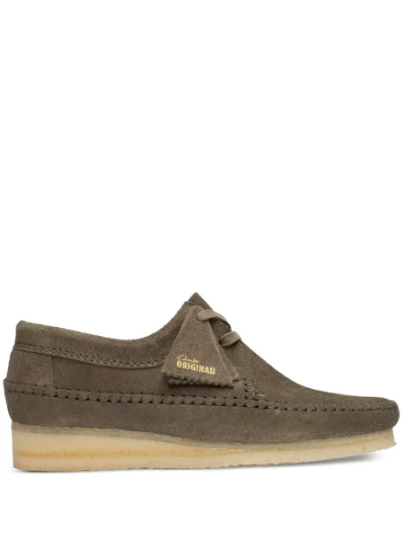 Botine Clarks Originals cu șireturi din piele de căprioară kaki