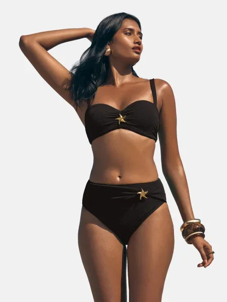 Love & roses Sutien costum de baie negru