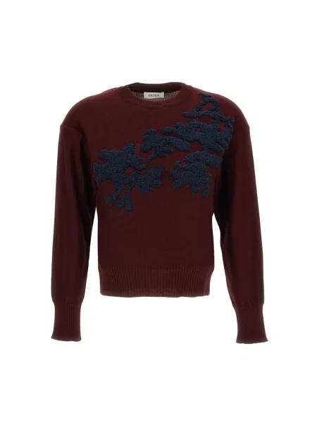 Sweter Erdem wełniany czerwony