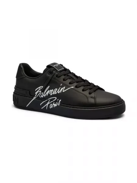 Balmain De piele sneakers B-COURT negru