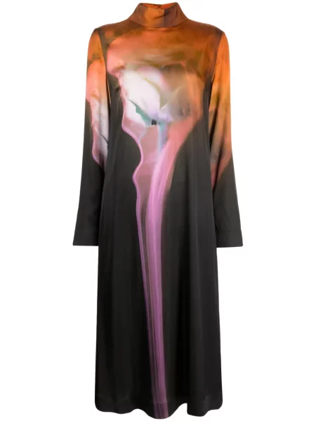 Rochie midi Stine Goya cu imagine cu imprimeu abstract până la genunchi