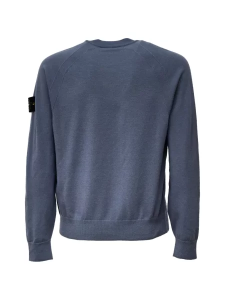 Pulover Stone Island cu strasuri albastru
