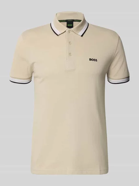 Koszulka polo o kroju regular fit z czystej bawełny model „PADDY” Boss Green beżowa