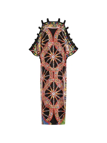 Rochie Dolce & Gabbana cu imagine din țesătură twill negru