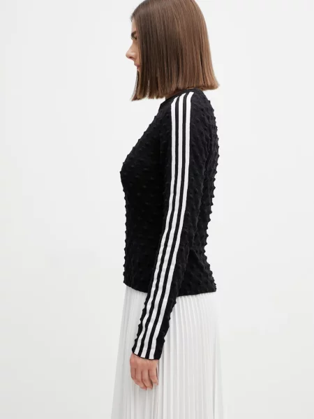 Πουλόβερ με προσθήκη μαλλιού adidas Originals μαύρο