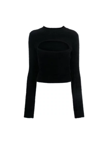 Dzianinowy sweter Moschino czarny