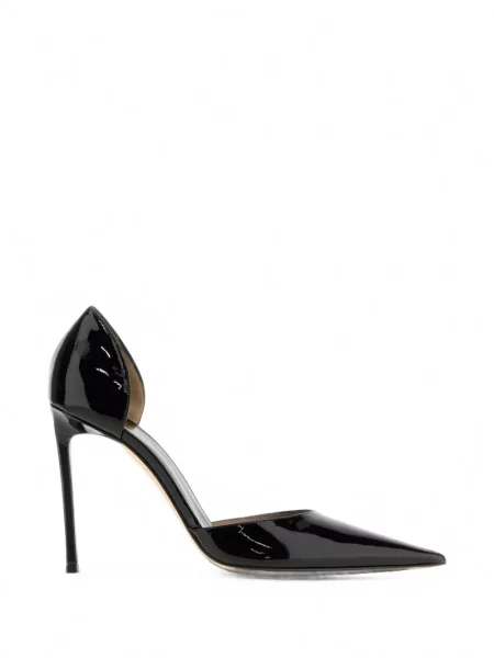 Pantofi cu toc Tom Ford din piele de lac negru