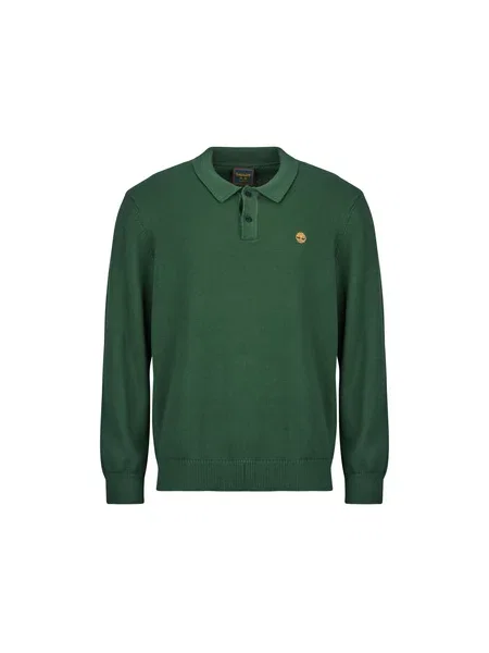 Polo majica Timberland z dolgimi rokavi zelena