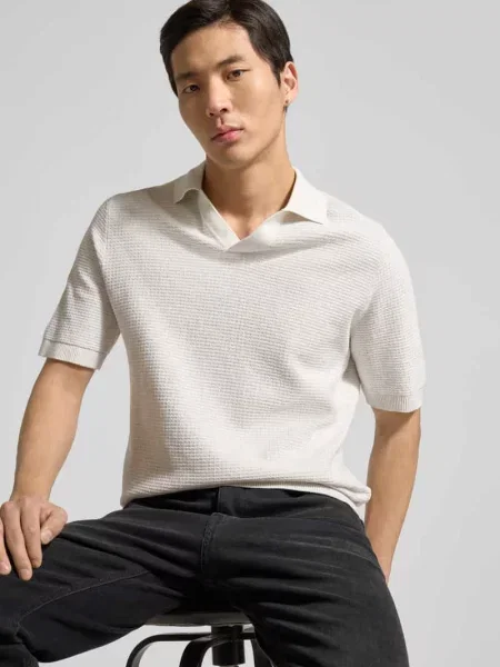 Koszulka polo z czystej bawełny krój regular fit Tom Tailor beżowe