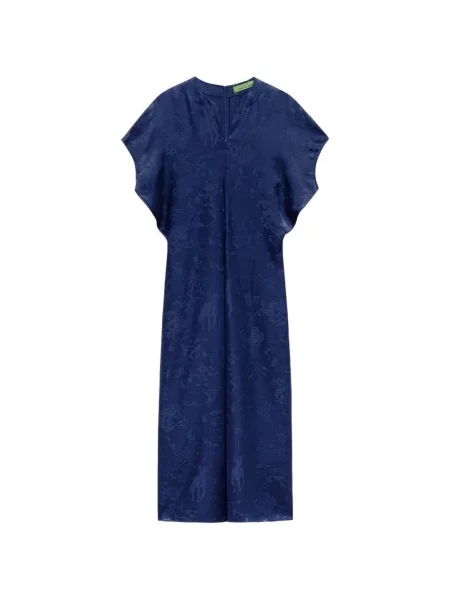 Rochie midi Shanghai Tang din jacard albastru