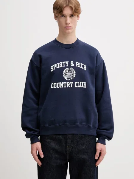 Sporty & Rich Varsity Crest μπλούζα μπλε
