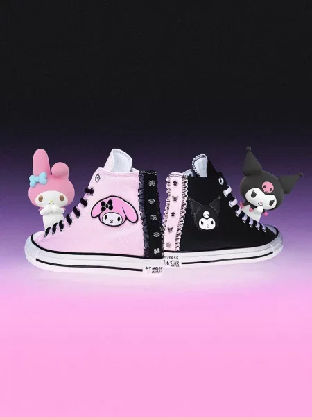 Converse x Hello Kitty Chuck Taylor All Star HI női tornacipők fekete