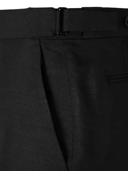 Pantaloni croiți Tom Ford de mătase negru