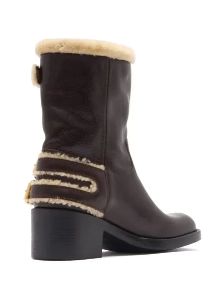 Botine Chloé cu cataramă maro