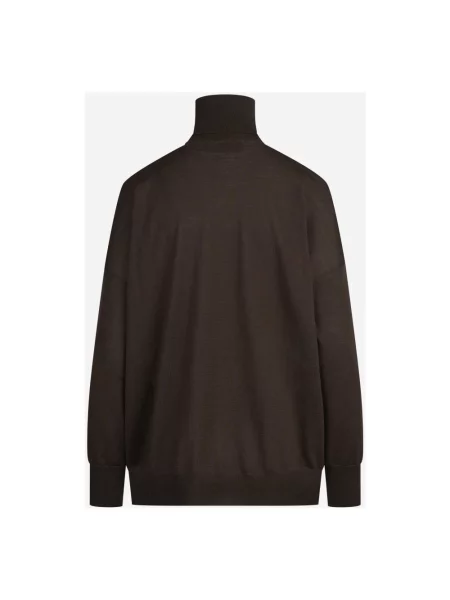 Sweter z golfem Jucca wełniany brązowy