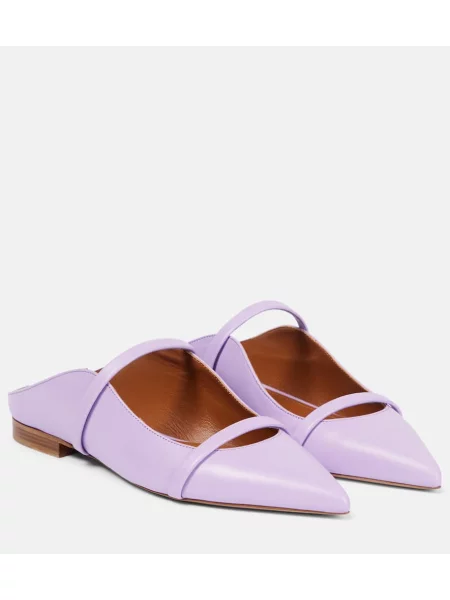 Papuci de casă Malone Souliers din piele violet