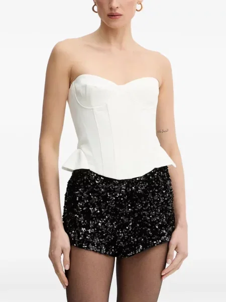 Sutien Bardot fără bretele alb