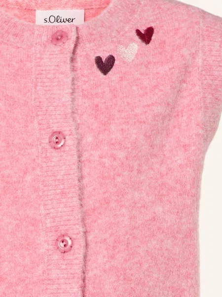 S.Oliver Red Kamizelka Z Dzianiny rosa czerwona