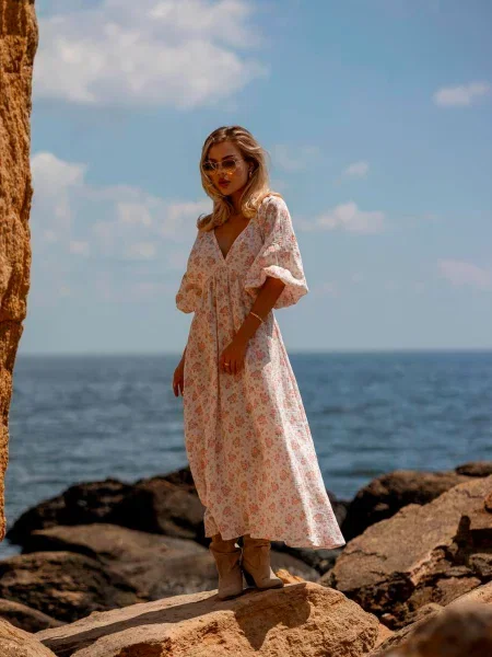 Макси платье Milirud софтшелл белое