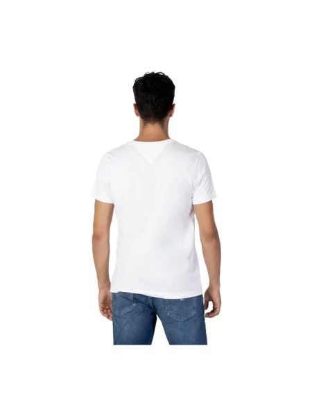 Koszulka Tommy Jeans z dekoltem w serek klasyczna biała