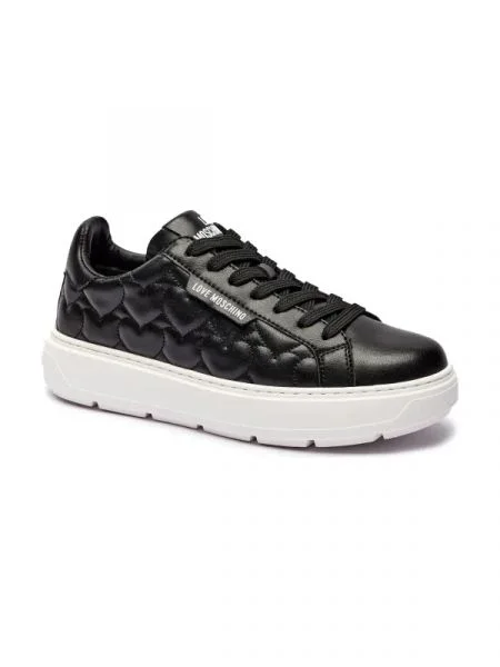 Love Moschino Bőr sneakers tornacipő fekete