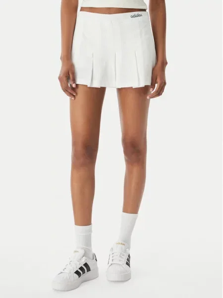 Adidas Fustă plisată Seasonal Essentials Colorpop alb