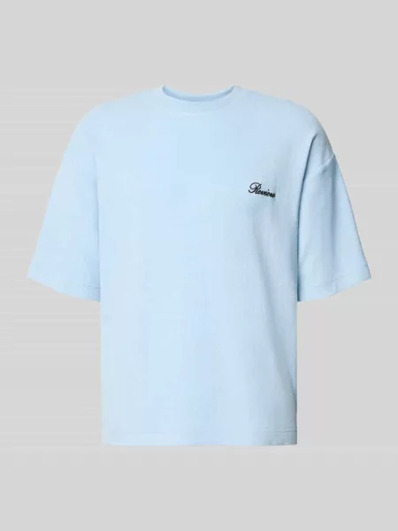 T-shirt z okrągłym dekoltem i wyhaftowanym logo Review