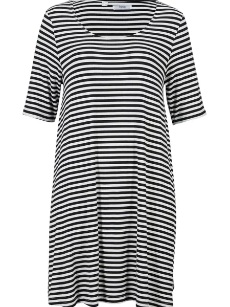 Tunika T-shirtowa z mieszanki czarna
