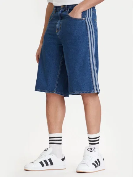 Adidas Pantaloni scurți de blugi adicolor Firebird albastru