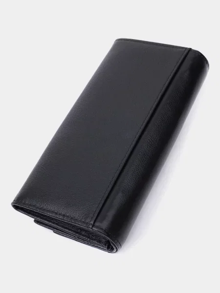 Кожаный кошелек St Leather Accessories черный