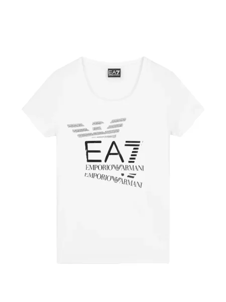 Tricou Ea7 Emporio Armani cu imagine alb