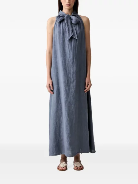 Rochie Vicolo cu funde cu gât halter albastru