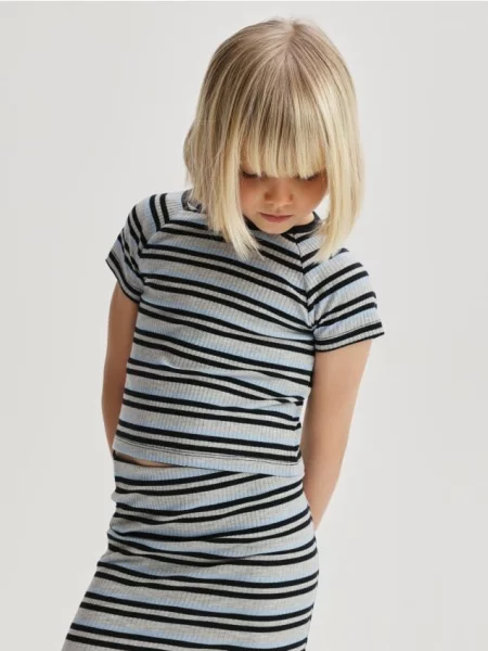 Reserved Tricou în dungi multicolor