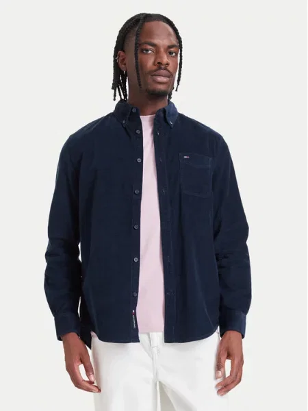 Tommy Jeans Ing | kordbársony kék