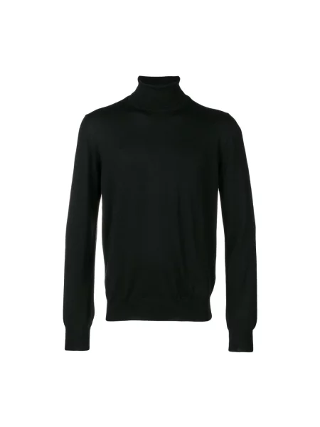 Sweter Barba z wysokim kołnierzem czarny