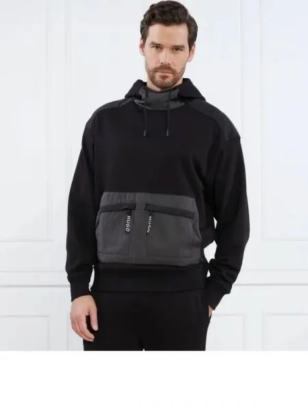 HUGO Hanorac Dacacia | Relaxed fit negru