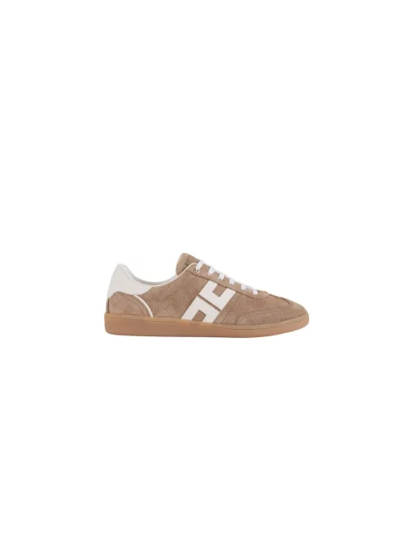 Sneakersy Elisabetta Franchi skórzane brązowe