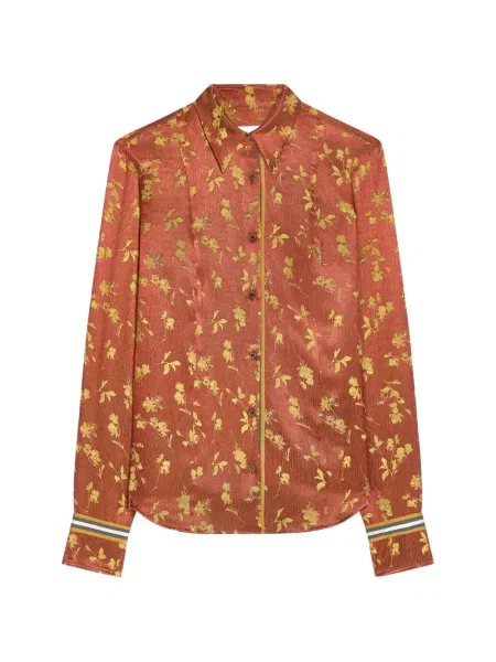 Cămașă Dries Van Noten din jacard portocaliu