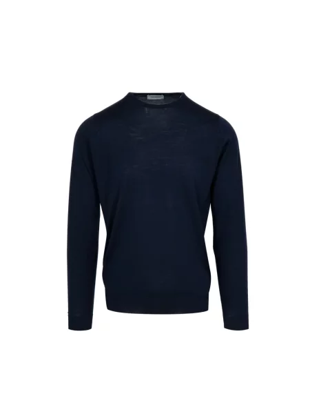 Sweter John Smedley wełniany niebieski