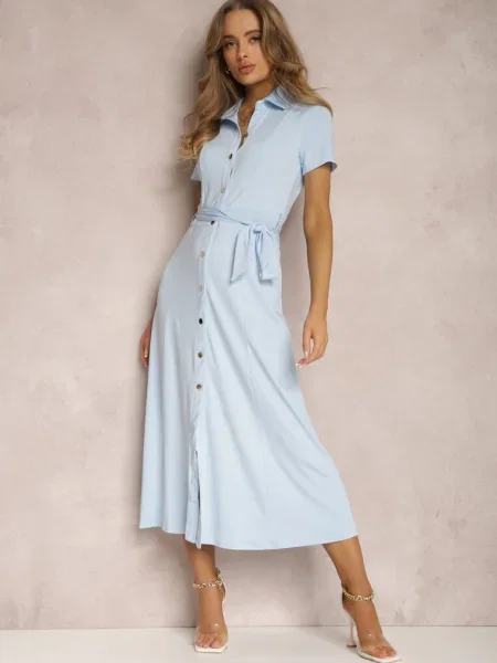 Rochie deschis Asheila albastru
