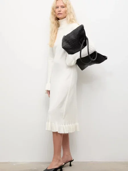 Платье миди Answear.lab бежевое