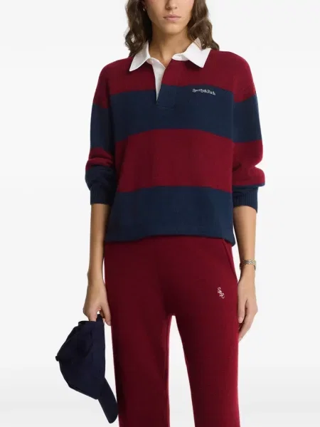Pantaloni Sporty & Rich cu autograf roșu