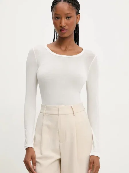 Блуза с дълги ръкави Answear Lab бяло